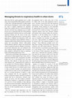 Research paper thumbnail of Managing threats to respiratory health in urban slums