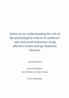 Research paper thumbnail of Safety at sea : understanding the role of the psychological contract in seafarers' safe and unsafe behaviour using affective events and ego depletion theories