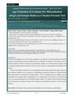 Research paper thumbnail of Age Estimation of Uranium Ore Mineralization using Lead Isotopic Ratios as A Nuclear Forensic Tool