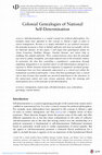 Research paper thumbnail of Colonial Genealogies of National Self-Determination