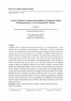 Research paper thumbnail of Teachers’ Reflective Teaching and Self-Efficacy as Predicators of their Professional Success: A Case of Iranian EFL Teachers