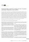 Research paper thumbnail of Proyecto Nuraghe: soluciones en tiempo de crisis. Un proyecto arqueológico colaborativo y socio-científico