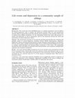 Research paper thumbnail of Life events and depression in a community sample of siblings