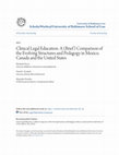 Research paper thumbnail of Clinical Legal Education: A (Brief) Comparison of the Evolving Structures and Pedagogy in Mexico, Canada and the United States