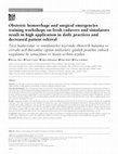 Research paper thumbnail of Obstetric hemorrhage and surgical emergencies training workshops on fresh cadavers and simulators result in high application in daily practices and decreased patient referral