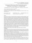 Research paper thumbnail of Measuring the Effectiveness of Road Transportation Logistics Performance in East Malaysia: A Conceptual Model