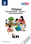 Research paper thumbnail of Filipino8 q1 m1 Karunungang-bayan (1)