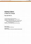 Research paper thumbnail of Industry Culture: A Need for Change, Technical Report 2001-008-C-08 CRC-CI