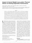 Research paper thumbnail of Impact of Acute Weight Loss and/or Thermal Stress on Rowing Ergometer Performance