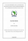 Research paper thumbnail of AN ANALYSIS OF MONITORING AND EVALUATION PRACTICES INFLUENCING SUCCESS IN TANZANIA CONSTRUCTION PROJECTS: The Case of Multinational East African Roads Construction in Arusha