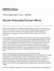 Research paper thumbnail of Secular Rationality/Secular Affects