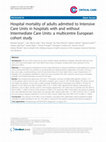 Research paper thumbnail of Hospital mortality of adults admitted to Intensive Care Units in hospitals with and without Intermediate Care Units: a multicentre European cohort study