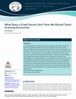 Research paper thumbnail of What Does a Crash Sound Like?