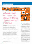 Research paper thumbnail of Network-Level Security for the Internet of Things: Opportunities and Challenges