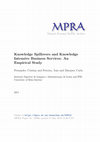 Research paper thumbnail of Knowledge Spillovers and Knowledge Intensive Business Services: An Empirical Study