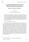 Research paper thumbnail of "Tempi differenti non sono simultanei ma successivi". Spinoza tra Jacobi e Herder