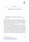 Research paper thumbnail of Management Control Career