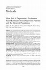 Research paper thumbnail of How Bad Is Depression? Preference Score Estimates from Depressed Patients and the General Population