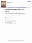 Research paper thumbnail of Challenges of Teaching and Preparing edTPA