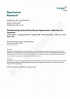 Research paper thumbnail of Pathophysiology of Age-Related Macular Degeneration. Implications for Treatment