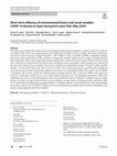 Research paper thumbnail of Short-term influence of environmental factors and social variables COVID-19 disease in Spain during first wave (Feb–May 2020)