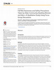 Research paper thumbnail of Fall risk awareness and safety precautions taken by older community-dwelling women and men-a qualitative study using focus group discussions