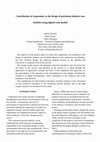 Research paper thumbnail of Contributions of ergonomics to the design of petroleum industry new facilities using digital scale models (EN)