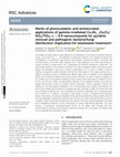 Research paper thumbnail of Merits of photocatalytic and antimicrobial applications of gamma-irradiated CoxNi1−xFe2O4/SiO2/TiO2;x= 0.9 nanocomposite for pyridine removal and pathogenic bacteria/fungi disinfection: implication for wastewater treatment