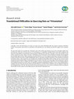 Research paper thumbnail of Translational Difficulties in Querying Rats on “Orientation”