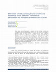 Research paper thumbnail of Efetividade e institucionalização dos conselhos de assistência social: padrões e variações da participação nos municípios brasileiros (2012-2018