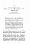 Research paper thumbnail of Developments in Pluralist and Elite Approaches