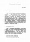 Research paper thumbnail of TÉCNICAS DE LEITURA DINÂMICA