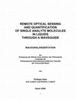 Research paper thumbnail of Remote optical sensing and quantification of single analyte molecules in liquids through a waveguide