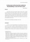 Research paper thumbnail of A Dimensão Institucional do Modelo de Peacebuilding: O caso Timor Leste