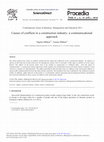 Research paper thumbnail of Causes of Conflicts in a Construction Industry: A Communicational Approach