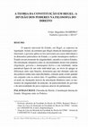 Research paper thumbnail of A Teoria Da Constituição Em Hegel: A Divisão Dos Poderes Na Filosofia Do Direito