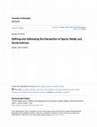 Research paper thumbnail of Defining and Addressing the Intersection of Sports, Media, and Social Activism