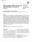 Research paper thumbnail of Inland wetlands in Africa: A review of their typologies and ecosystem services