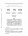 Research paper thumbnail of Learning effective stochastic differential equations from microscopic simulations: combining stochastic numerics and deep learning