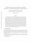 Research paper thumbnail of Classification theorem and properties of singular solutions to the Tolman–Oppenheimer–Volkoff equation