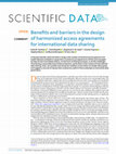 Research paper thumbnail of Benefits and barriers in the design of harmonized access agreements for international data sharing