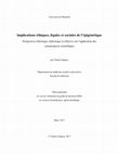 Research paper thumbnail of Implications éthiques, sociales et légales de l'épigénétique : perspectives rhétorique, dialectique et réflexive sur l'application des connaissances scientifiques