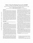 Research paper thumbnail of DeText: A Deep Text Ranking Framework with BERT