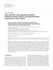 Research paper thumbnail of Effect and safety of mycophenolate mofetil or sodium in systemic sclerosis-associated interstitial lung disease: A meta-analysis