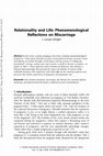 Research paper thumbnail of Relationality and Life: Phenomenological Reflections on Miscarriage