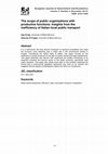 Research paper thumbnail of The scope of public organisations with productive functions: insights from the inefficiency of Italian local public transport