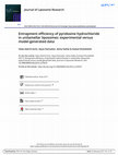 Research paper thumbnail of Entrapment efficiency of pyridoxine hydrochloride in unilamellar liposomes: experimental versus model-generated data