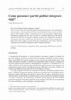 Research paper thumbnail of Come possono i partiti politici integrare oggi (notizie di Politeia 2021)