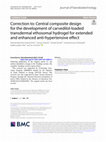 Research paper thumbnail of Correction to: Central composite design for the development of carvedilol-loaded transdermal ethosomal hydrogel for extended and enhanced anti-hypertensive effect