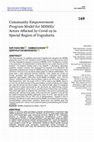 Research paper thumbnail of Community Empowerment Program Model For MSMEs’ Actors Affected by Covid-19 in Special Region of Yogyakarta